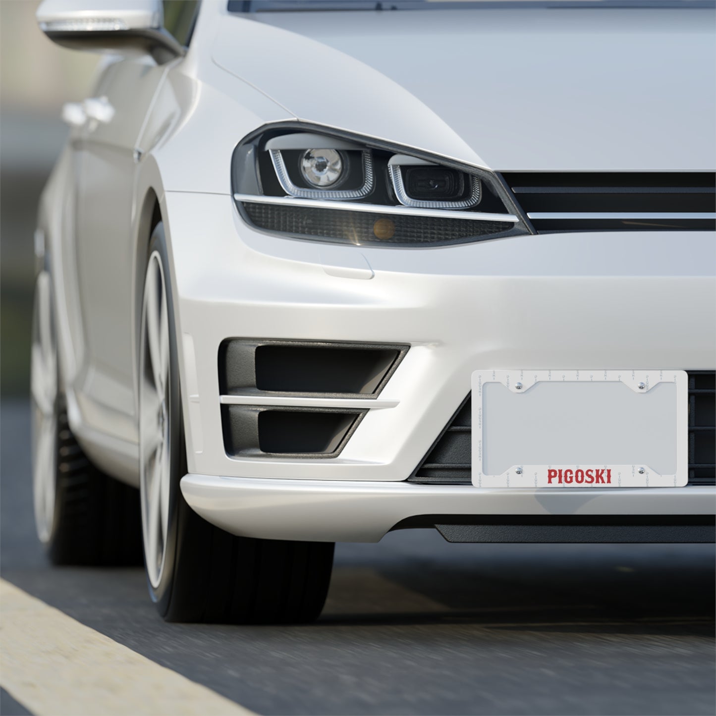 Metal PIGOSKI License Plate