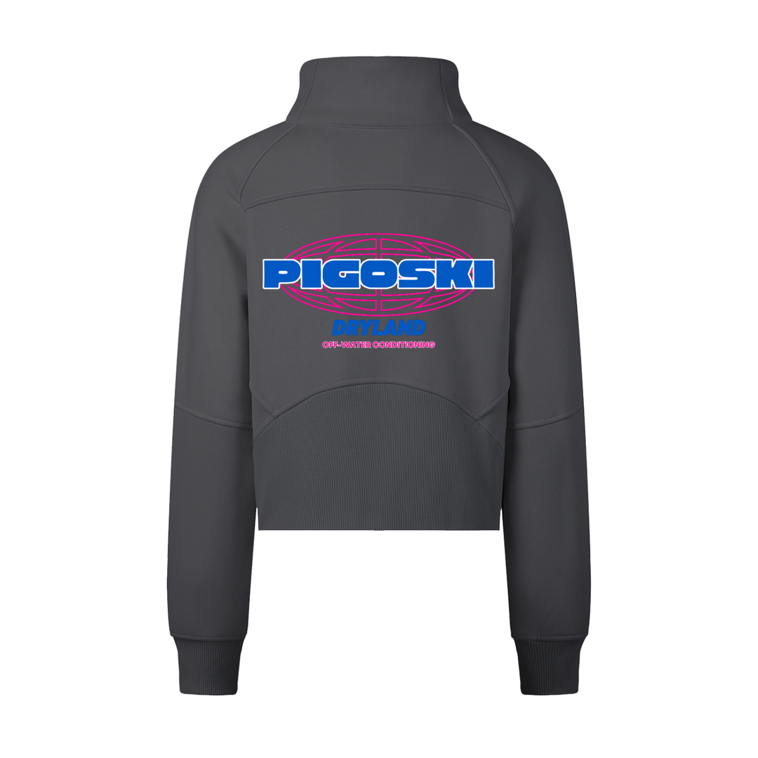 Cropped Half-Zip Sweatshirt