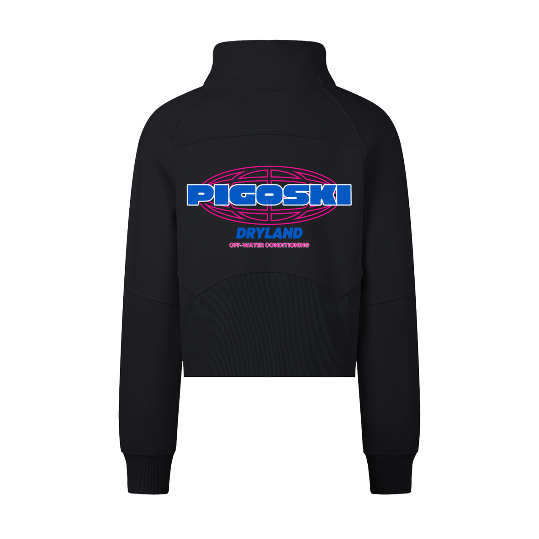 Cropped Half-Zip Sweatshirt