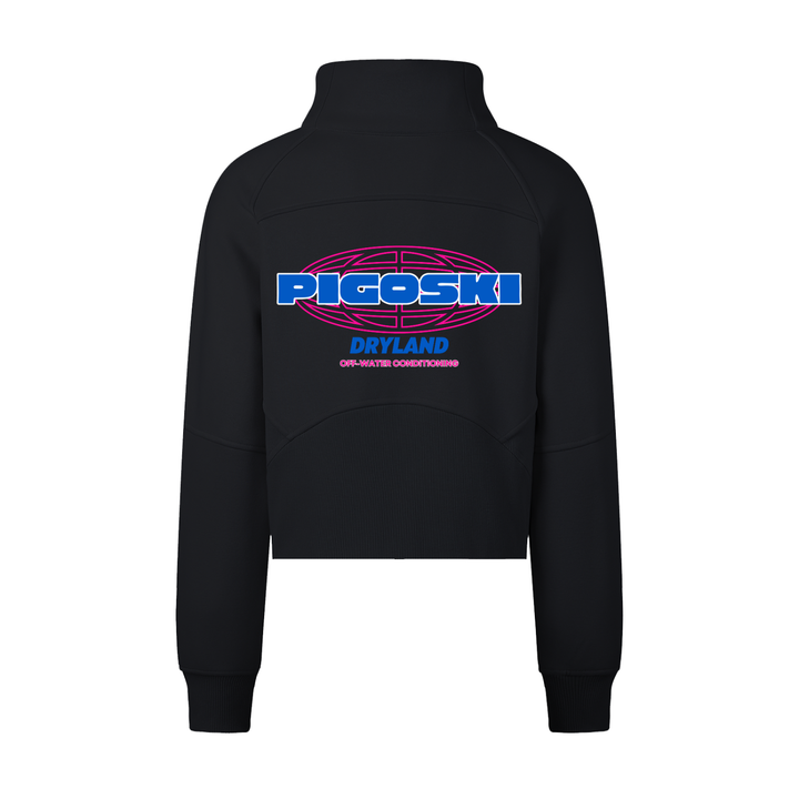 Cropped Half-Zip Sweatshirt