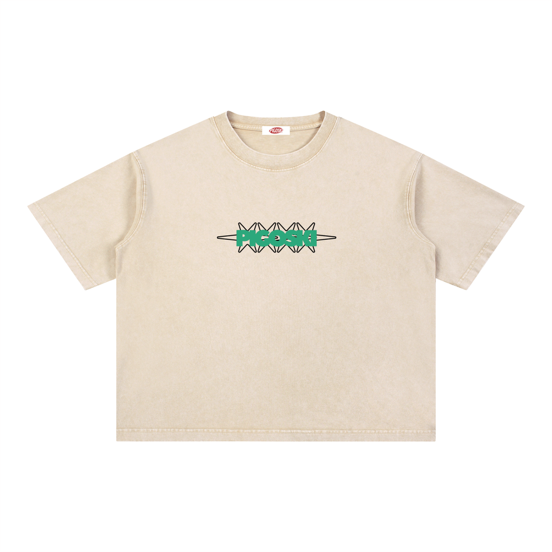 Mineral Wash Boxy Cotton T-Shirt