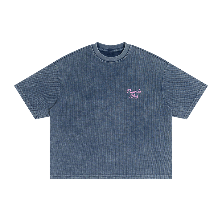 Textured Waffle Washed Boxy T-Shirt