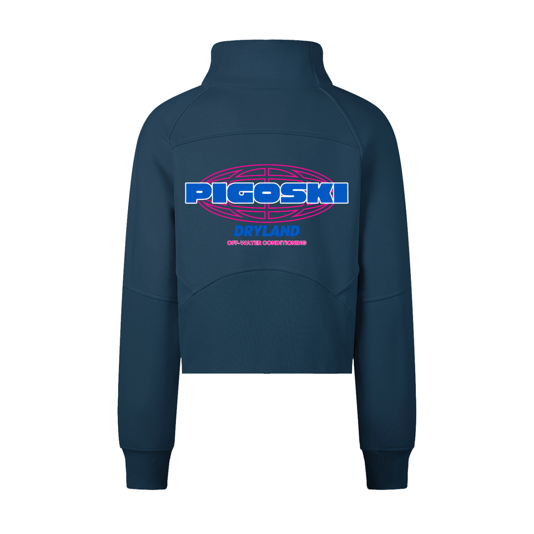 Cropped Half-Zip Sweatshirt