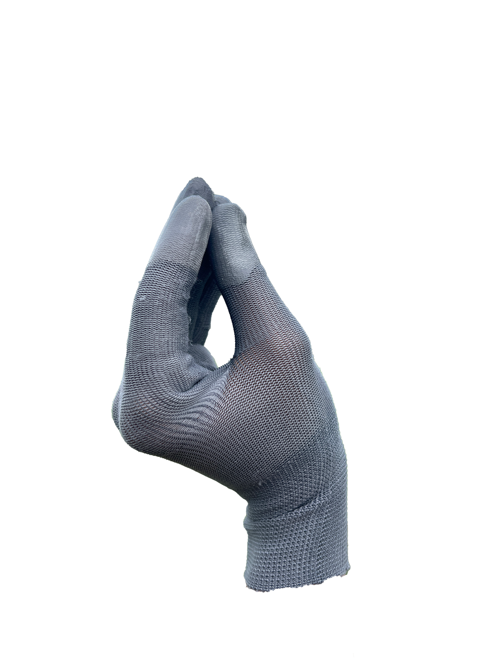 A hand wearing a gray ultra liner designed to fit snugly inside a glove.