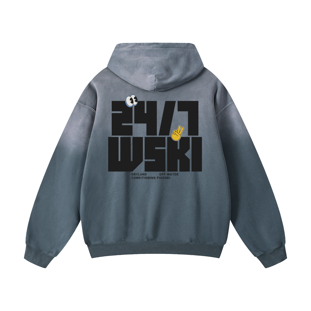PIGOSKI 24/7 WSKI Hoodie — Heavyweight Sunfade