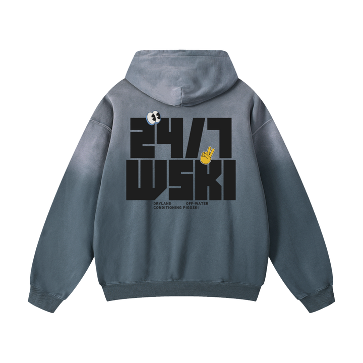 PIGOSKI 24/7 WSKI Hoodie — Heavyweight Sunfade