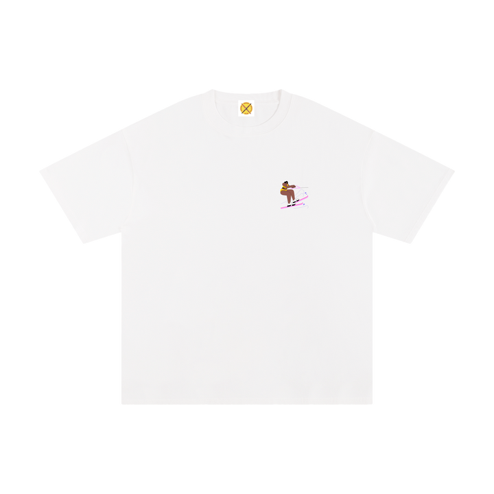 PIGOSKI Butt First Skier Tee