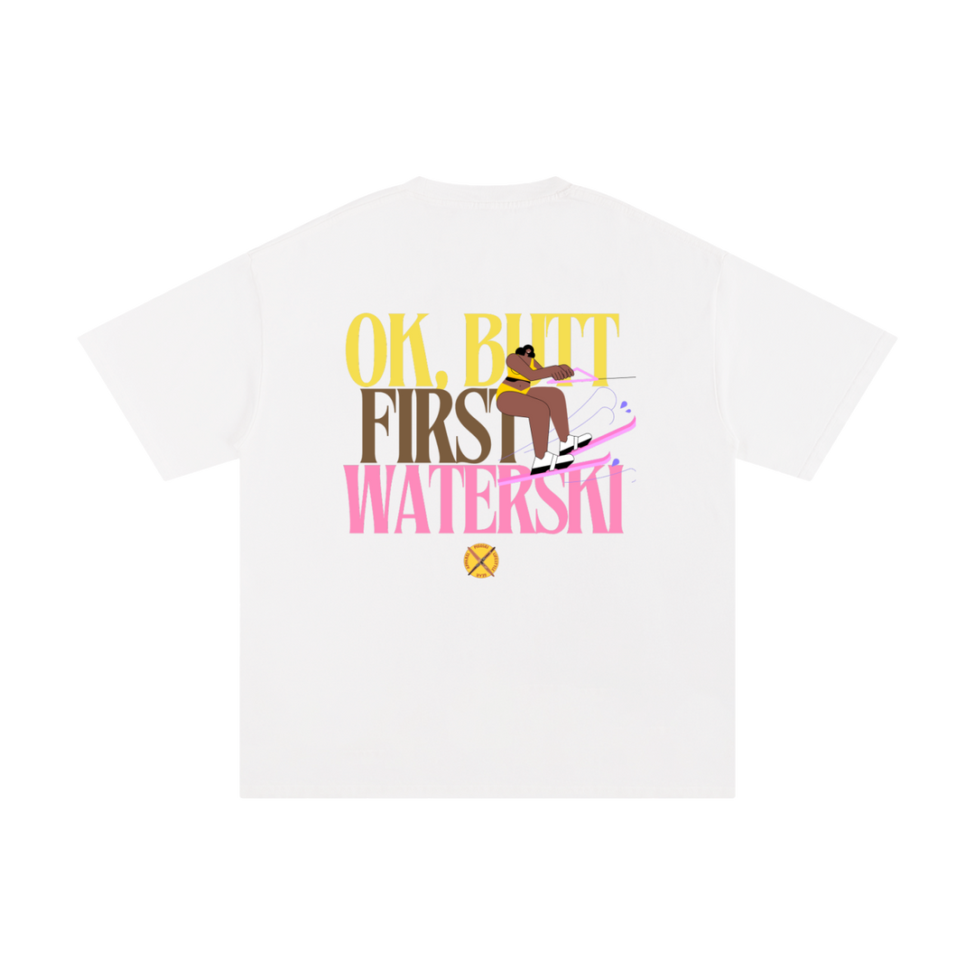 PIGOSKI Butt First Skier Tee