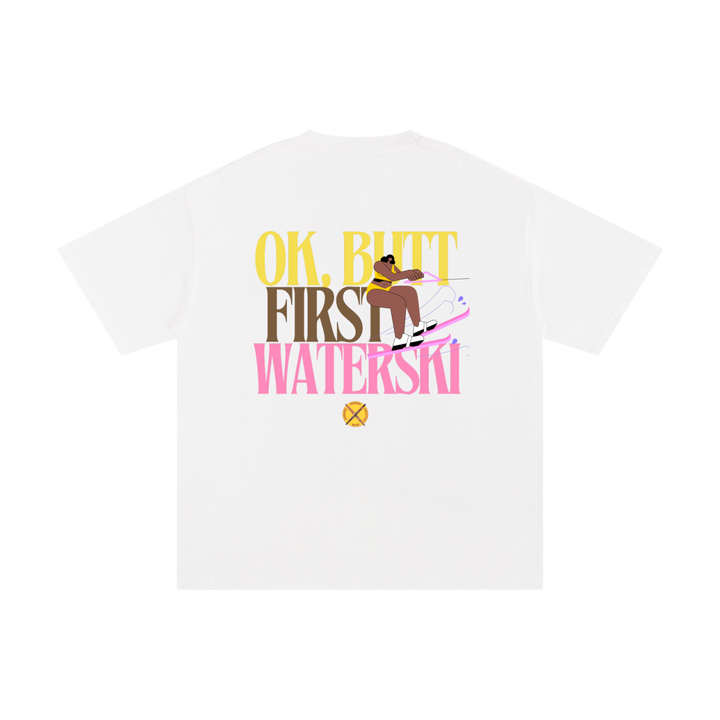 PIGOSKI Butt First Skier Tee