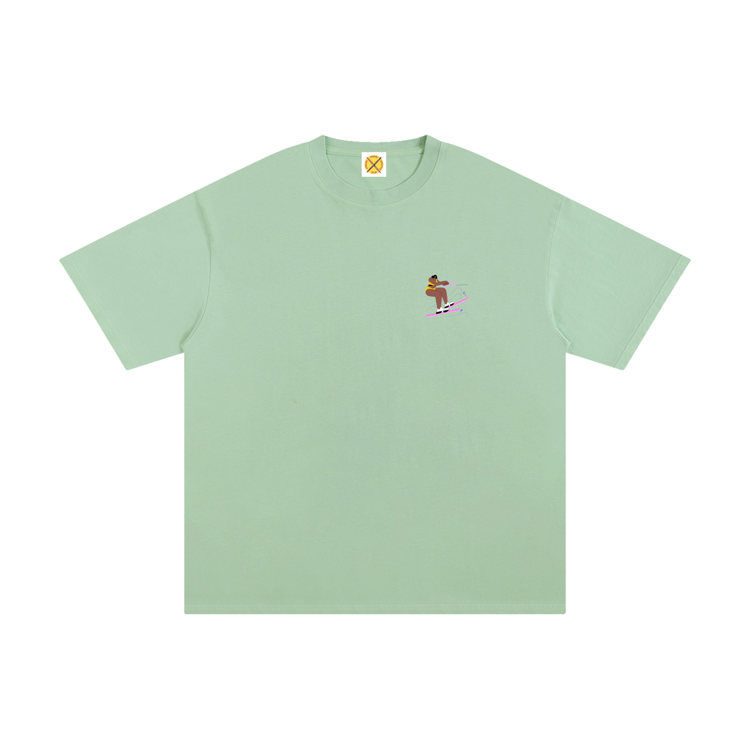 PIGOSKI Butt First Skier Tee