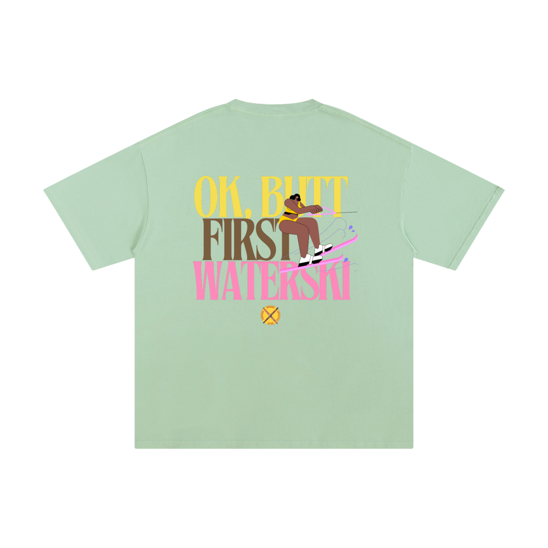 PIGOSKI Butt First Skier Tee