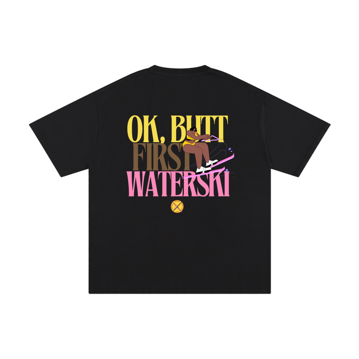 PIGOSKI Butt First Skier Tee