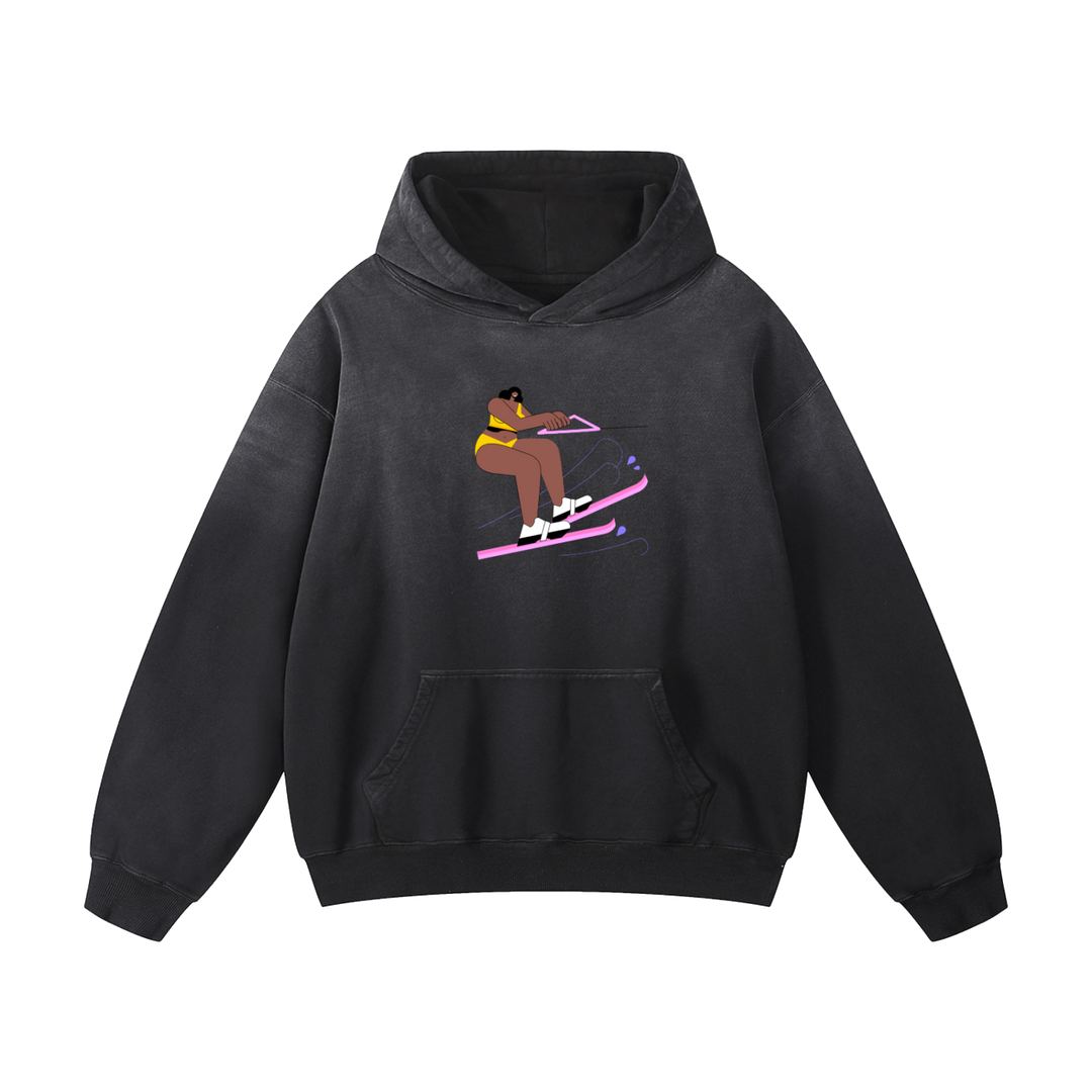 PIGOSKI BUTT Skier Hoodie — Heavyweight Sunfade