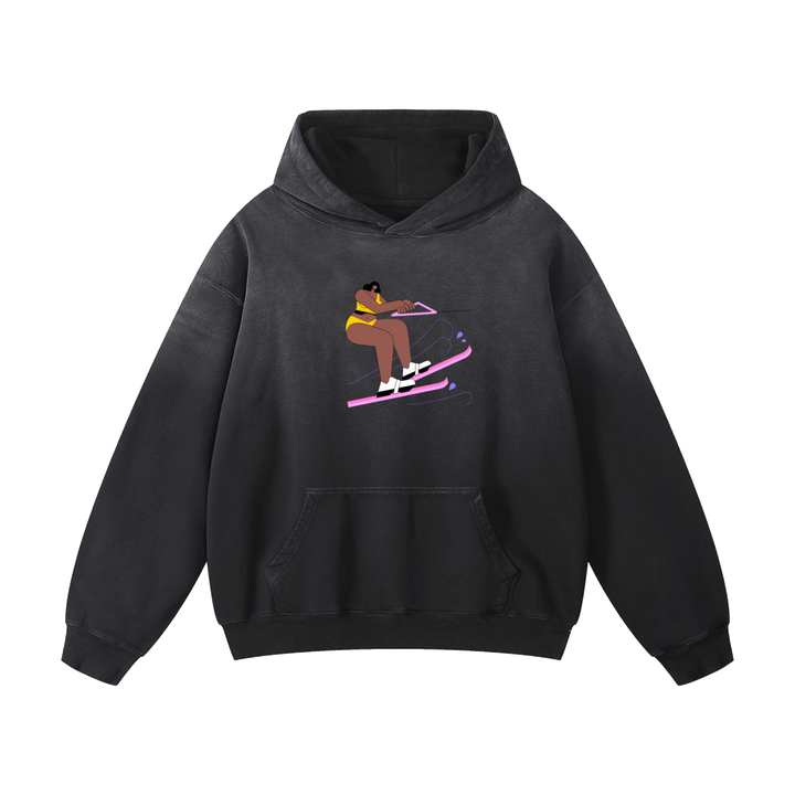 PIGOSKI BUTT Skier Hoodie — Heavyweight Sunfade