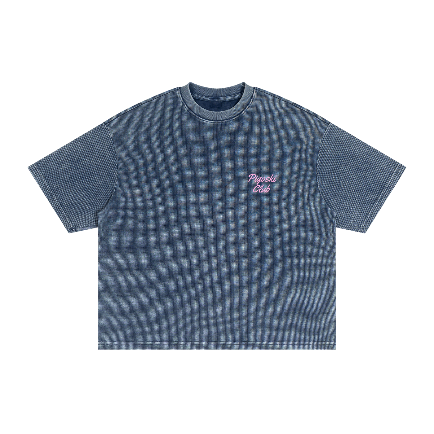 PIGOSKI Club Bikini Waffle Tee in haze blue — waterski tee