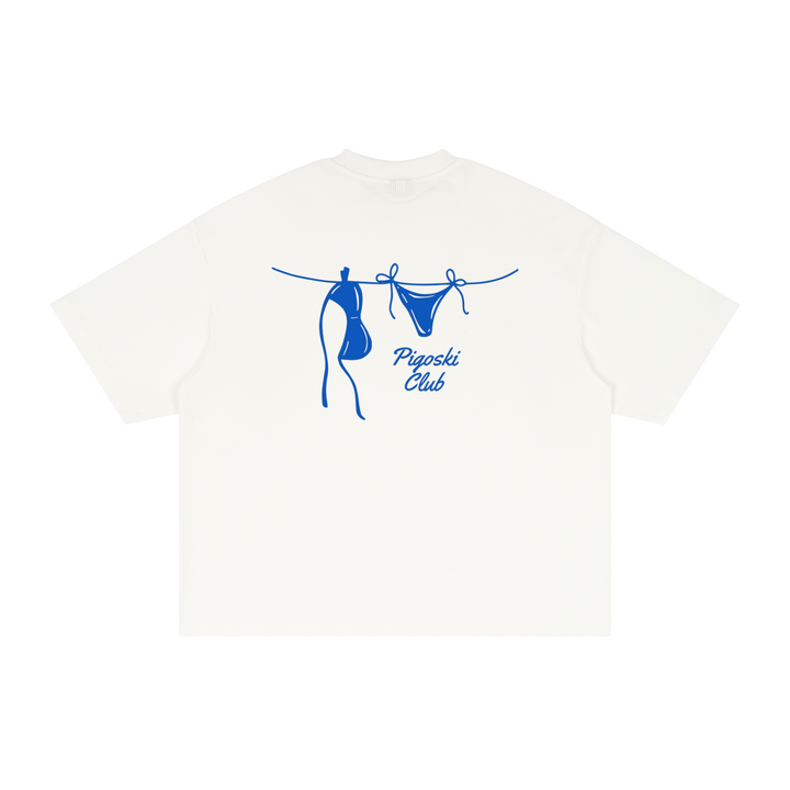 PIGOSKI Club bikini Waffle Tee — White