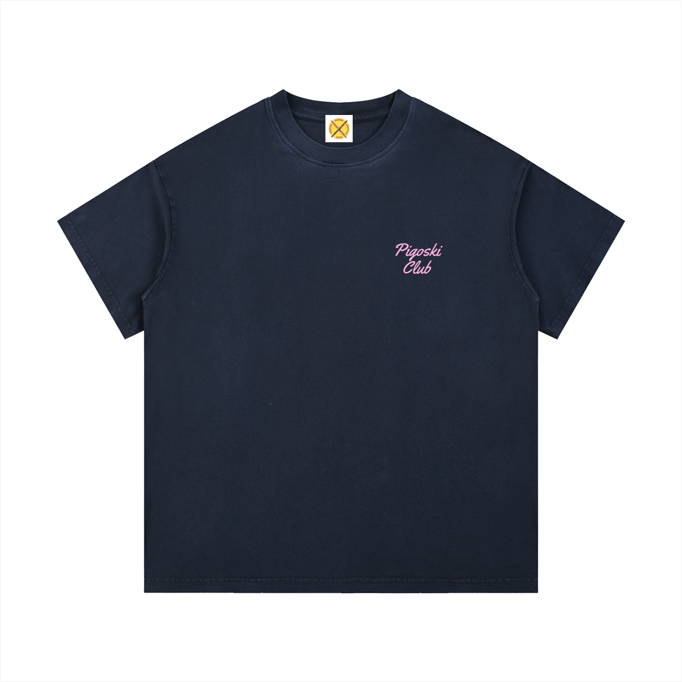 PIGOSKI Club Tee in deep vintage wash — waterski tee