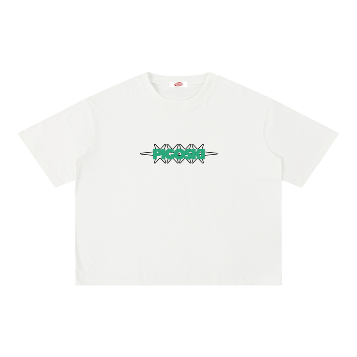 PIGOSKI Dryland Oval Boxy Tee — Mineral Wash (Brights)