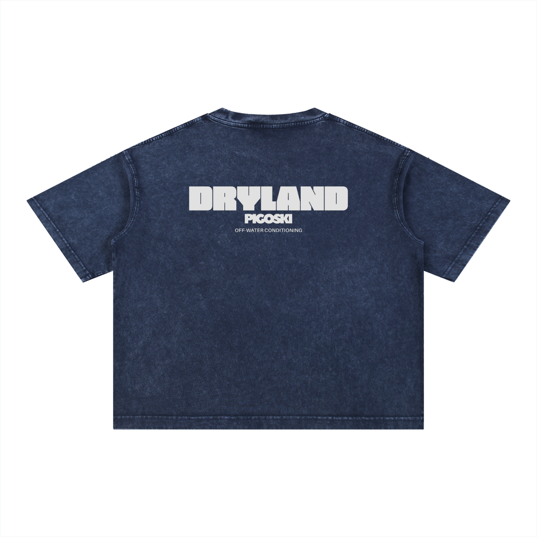 PIGOSKI Dryland Wordmark Boxy Tee — Mineral Wash