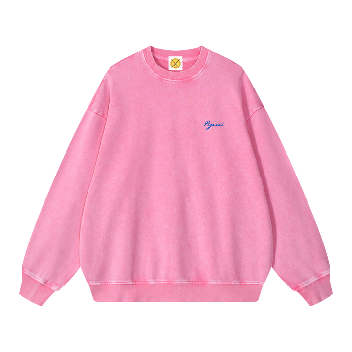 PIGOSKI Into Waterskiing Oversized Sweatshirt — Snow Wash