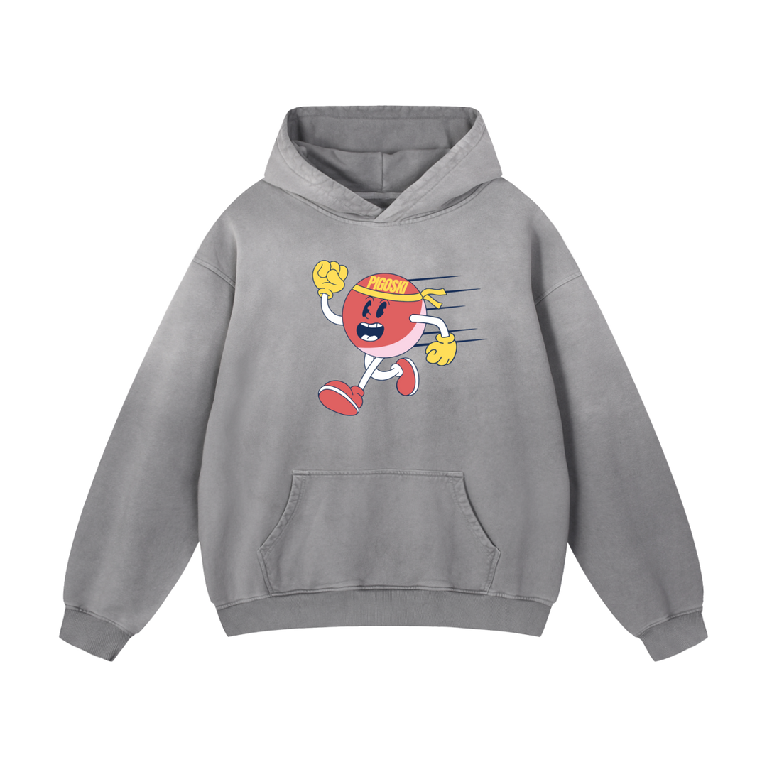 PIGOSKI Mascot Hoodie — Heavyweight Sunfade