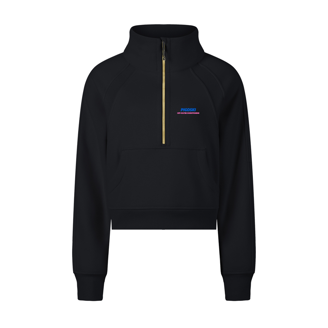 PIGOSKI Neon Cropped Half-Zip — Women&