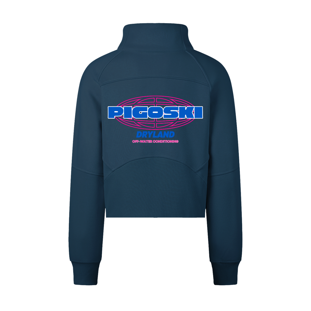 PIGOSKI Neon Cropped Half-Zip — Women&