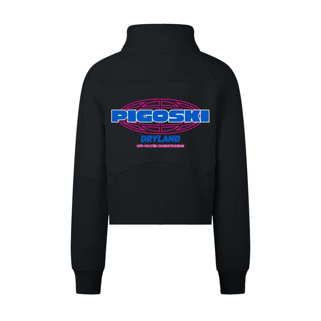 PIGOSKI Neon Cropped Half-Zip — Women&