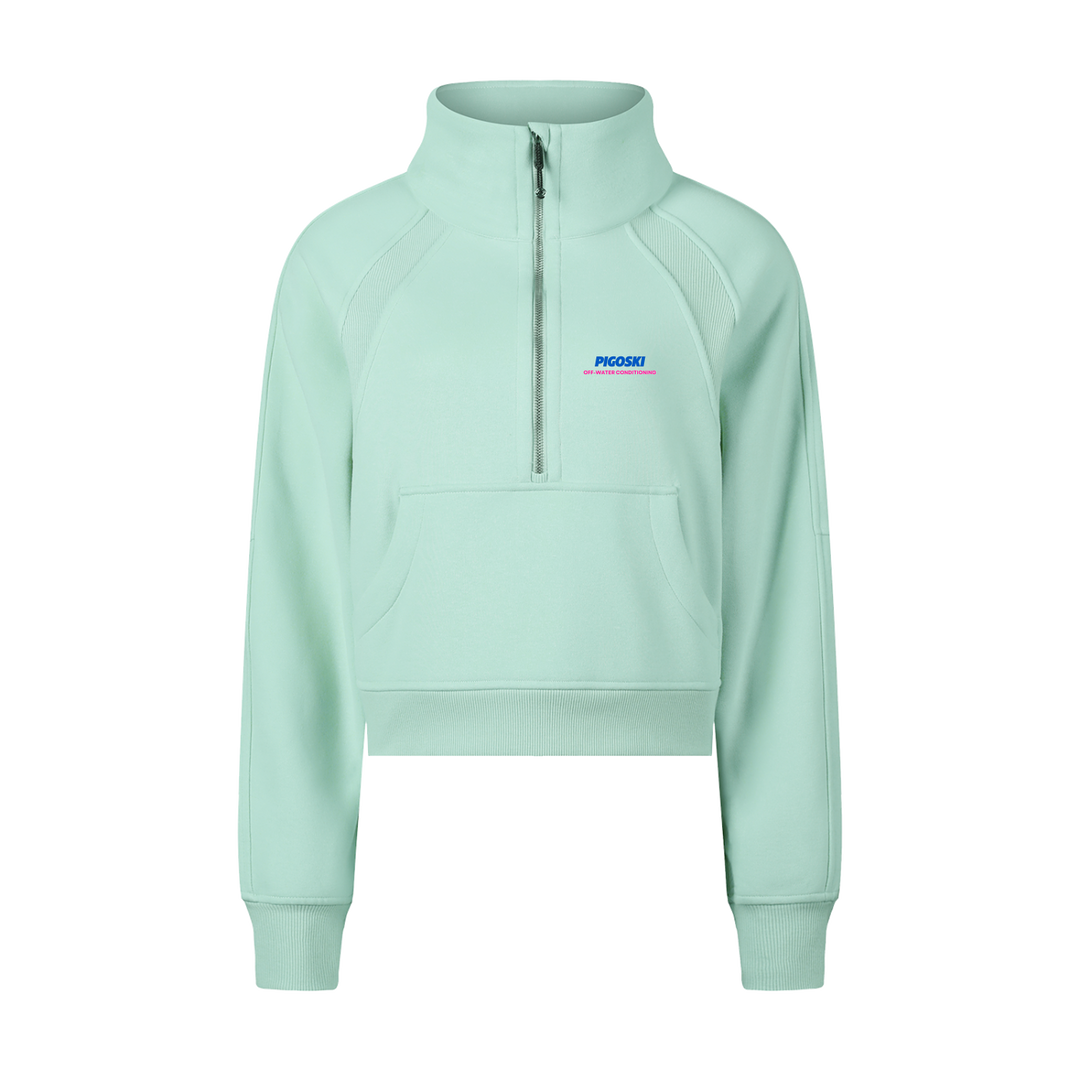 PIGOSKI Neon Cropped Half-Zip — Women&