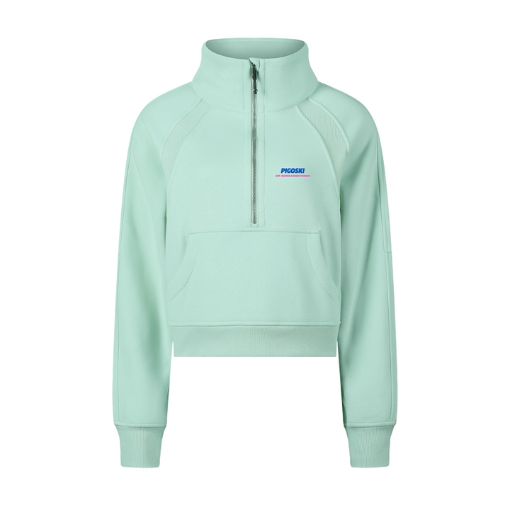 PIGOSKI Neon Cropped Half-Zip — Women&