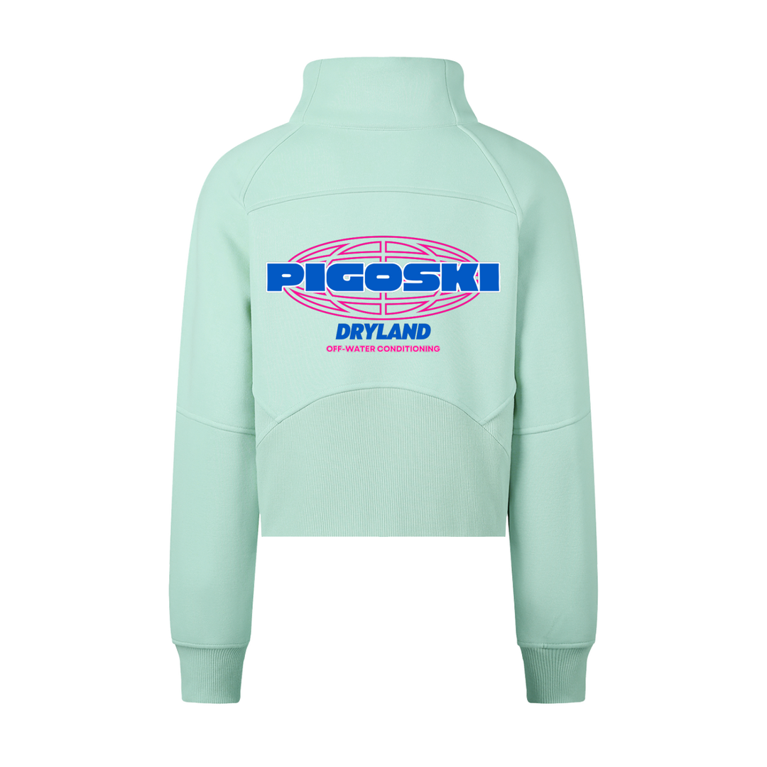 PIGOSKI Neon Cropped Half-Zip — Women&