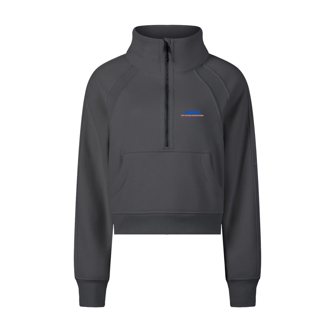 PIGOSKI Neon Cropped Half-Zip — Women&