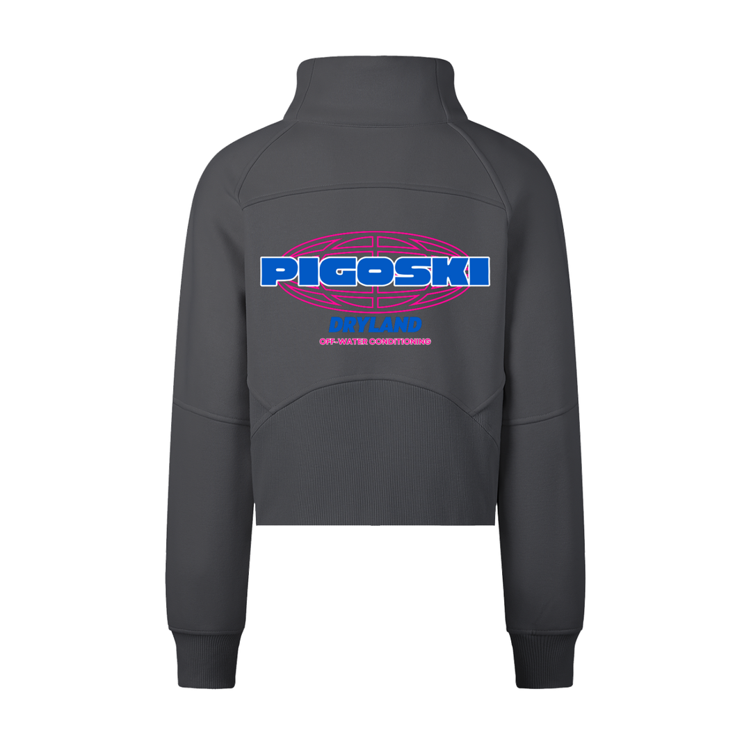 PIGOSKI Neon Cropped Half-Zip — Women&
