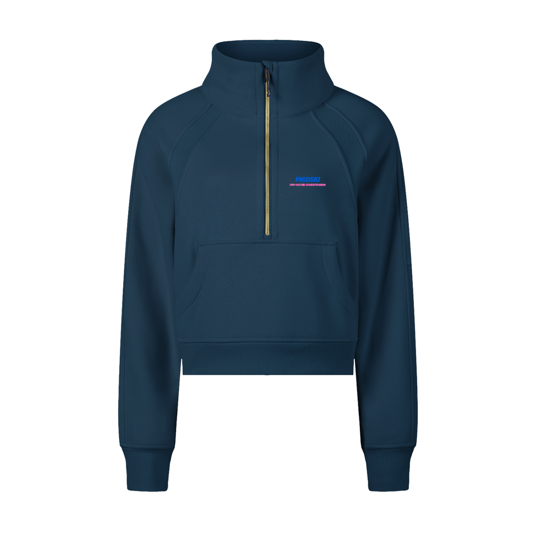 PIGOSKI Neon Cropped Half-Zip — Women&