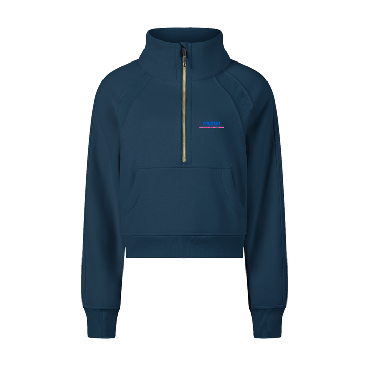 PIGOSKI Neon Cropped Half-Zip — Women&