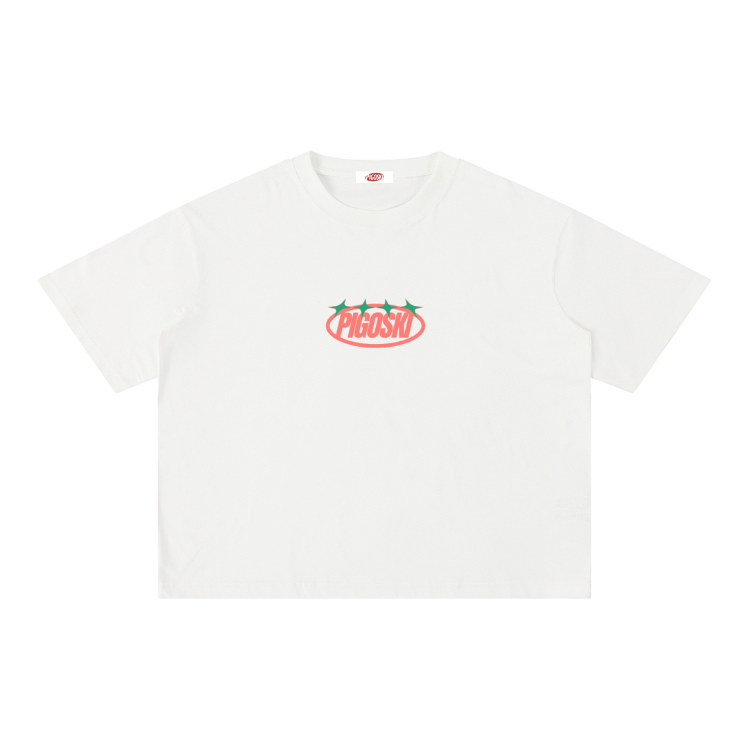 PIGOSKI Oval Boxy Tee — Mineral Wash