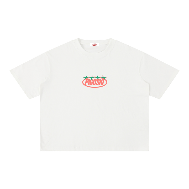 PIGOSKI Oval Boxy Tee — Mineral Wash