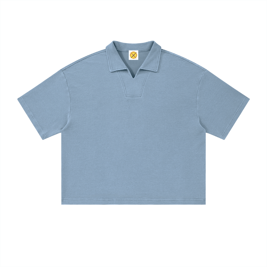 PIGOSKI Waffle Polo — Boxy