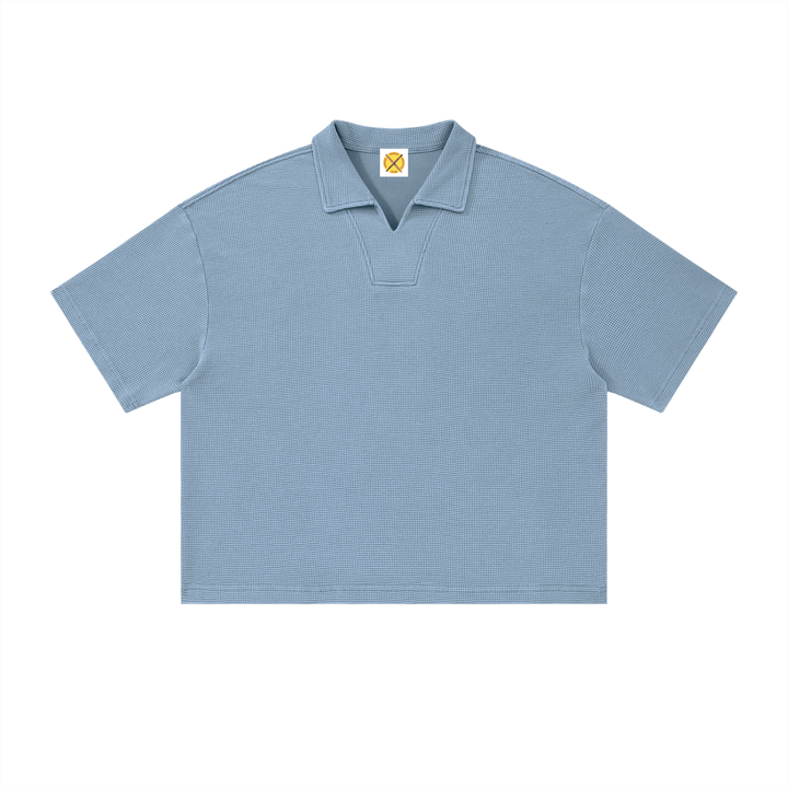 PIGOSKI Waffle Polo — Boxy