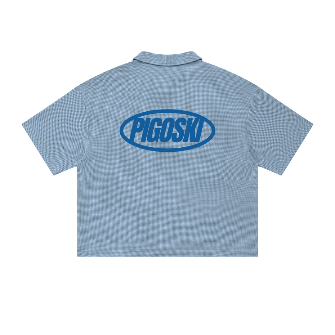 PIGOSKI Waffle Polo — Boxy