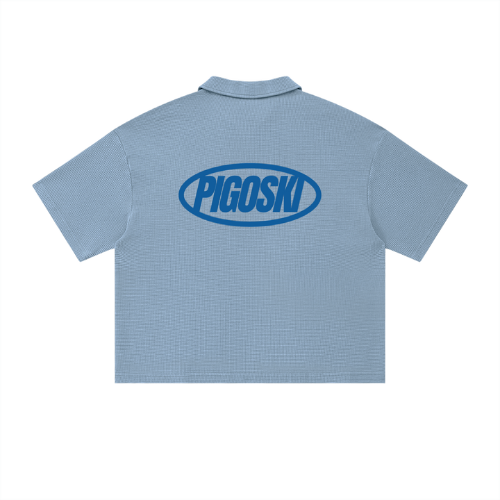 PIGOSKI Waffle Polo — Boxy