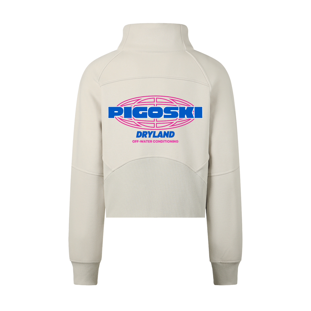 Cropped Half-Zip Sweatshirt