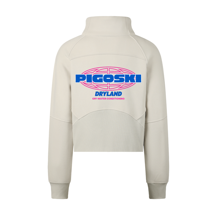Cropped Half-Zip Sweatshirt