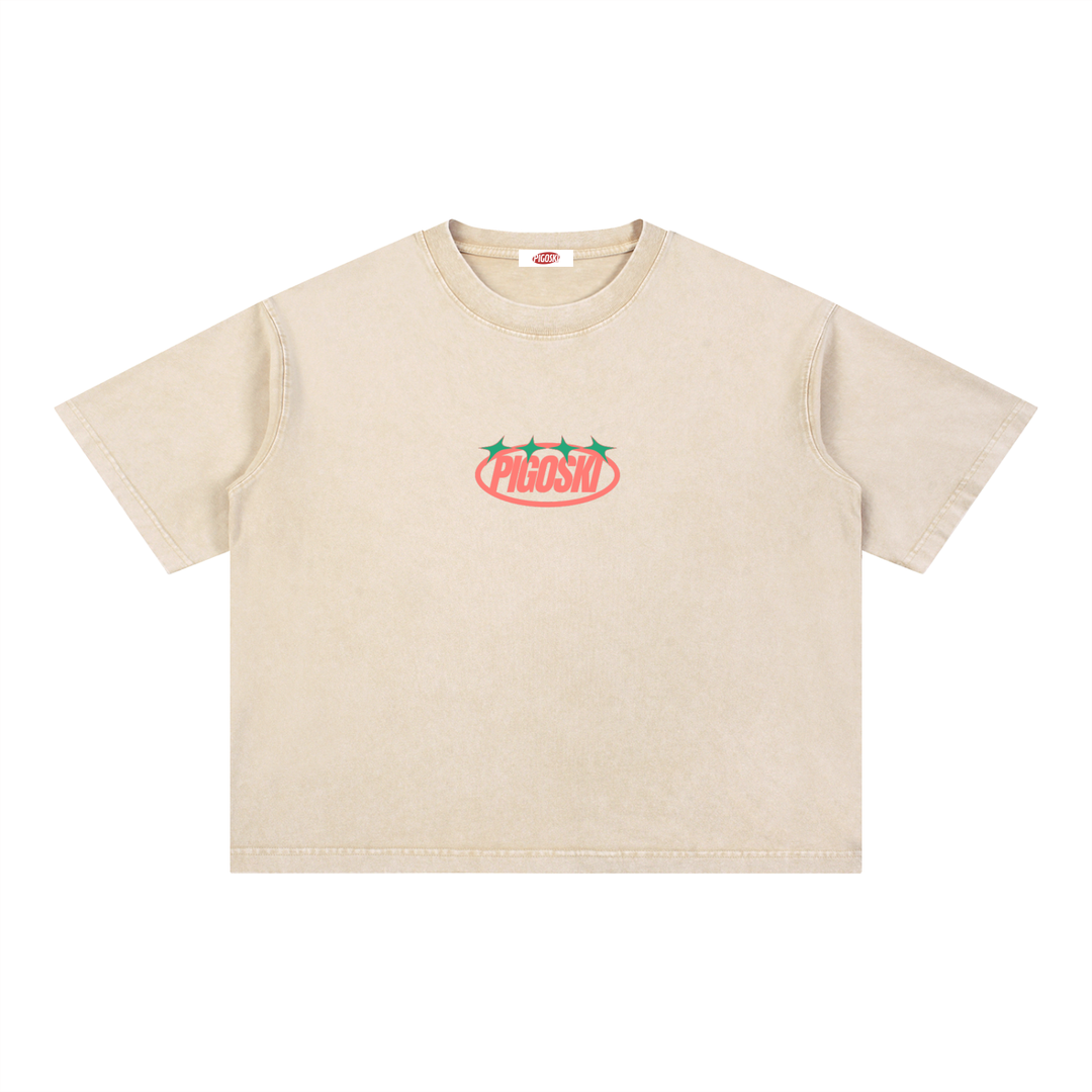 Mineral Wash Boxy Cotton T-Shirt