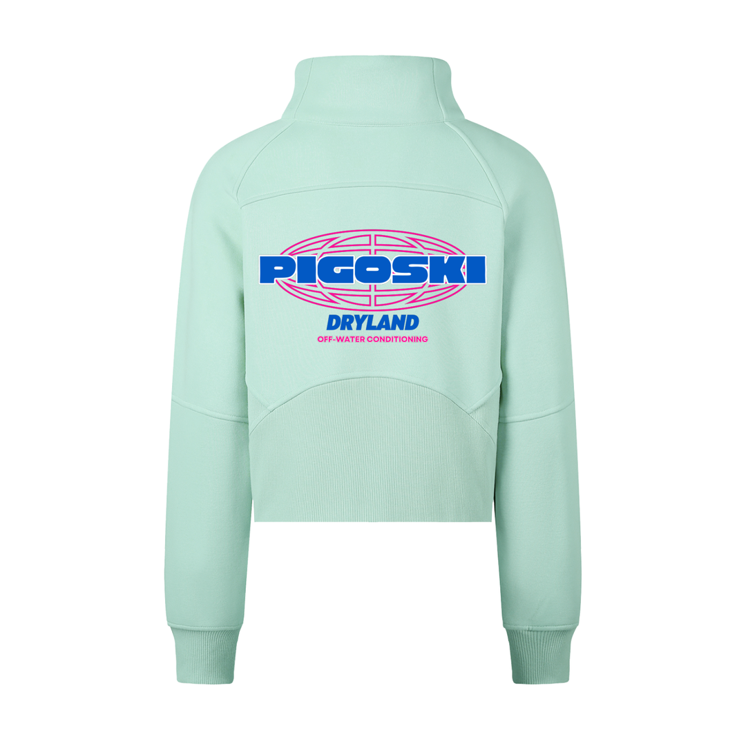 Cropped Half-Zip Sweatshirt