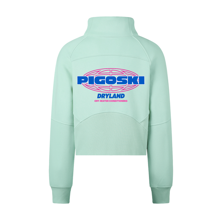Cropped Half-Zip Sweatshirt