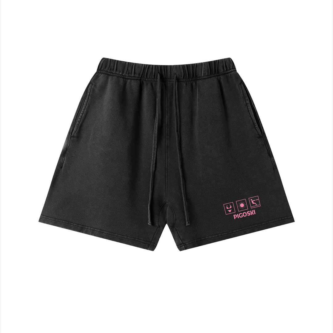 Unisex Vintage Wash Cotton Shorts