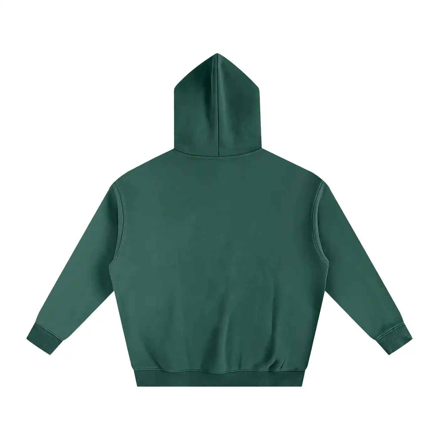 Green hoodie on a white background