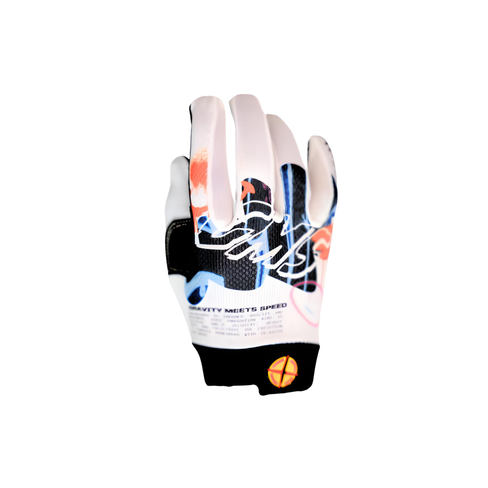 GMS lightweight waterski glove in Space Gravitation design — PIGOSKI trick and beginner slalom glove