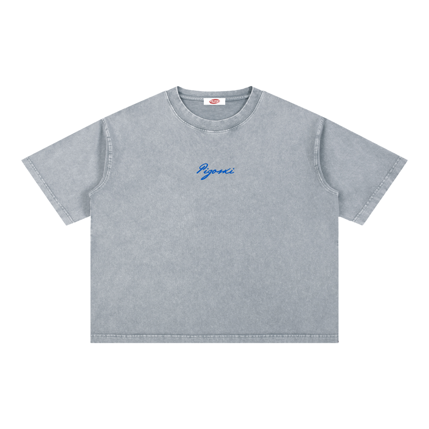 PIGOSKI Dryland Est. 2021 Boxy Tee — Mineral Wash, flat front